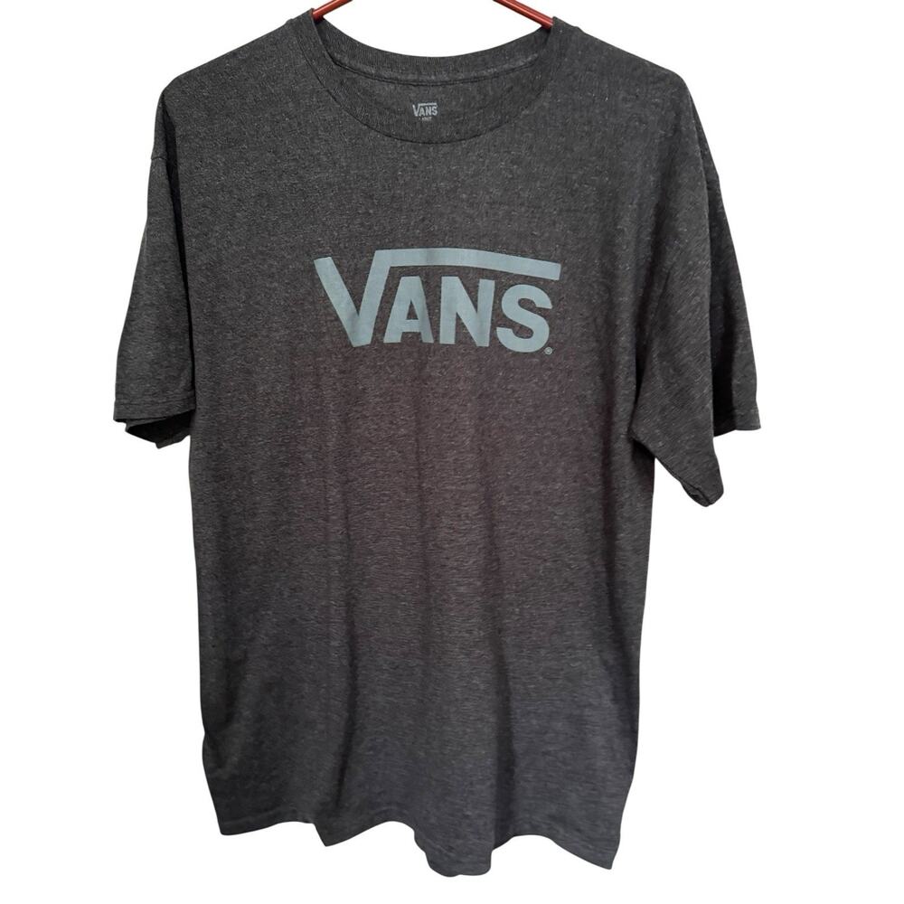 VANS Off The Wall Classic Logo Gray T-Shirt Large Skateboarding‎ Warped Tour